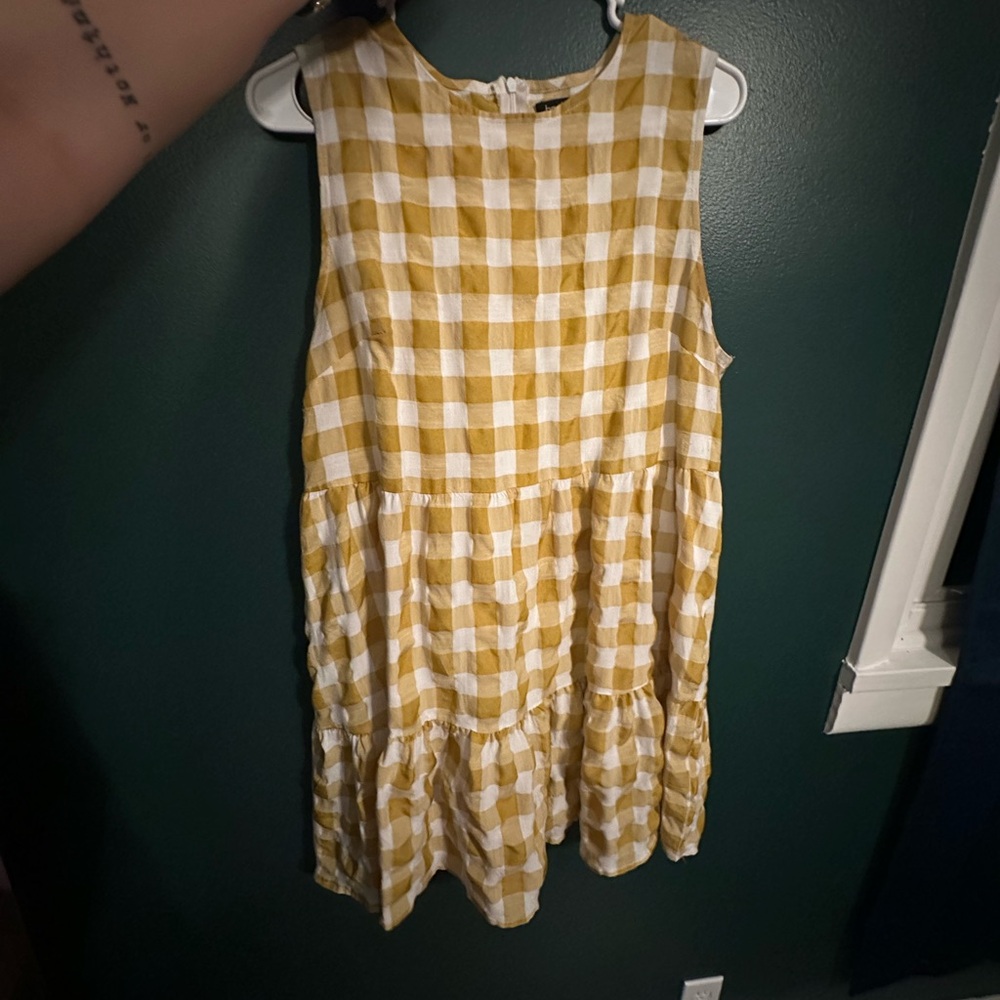 Yellow Checkered Dress